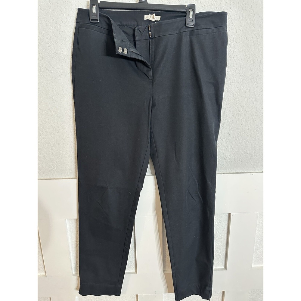 EILEEN FISHER ORGANIC COTTON SPANDEX STRETCHY ZIP FRONT POCKETS PANTS SIZE M